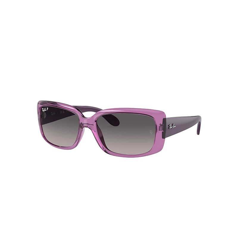Ray-Ban Rb4389 Sunglasses Violet Frame Grey Lenses Polarized 58-17 product image