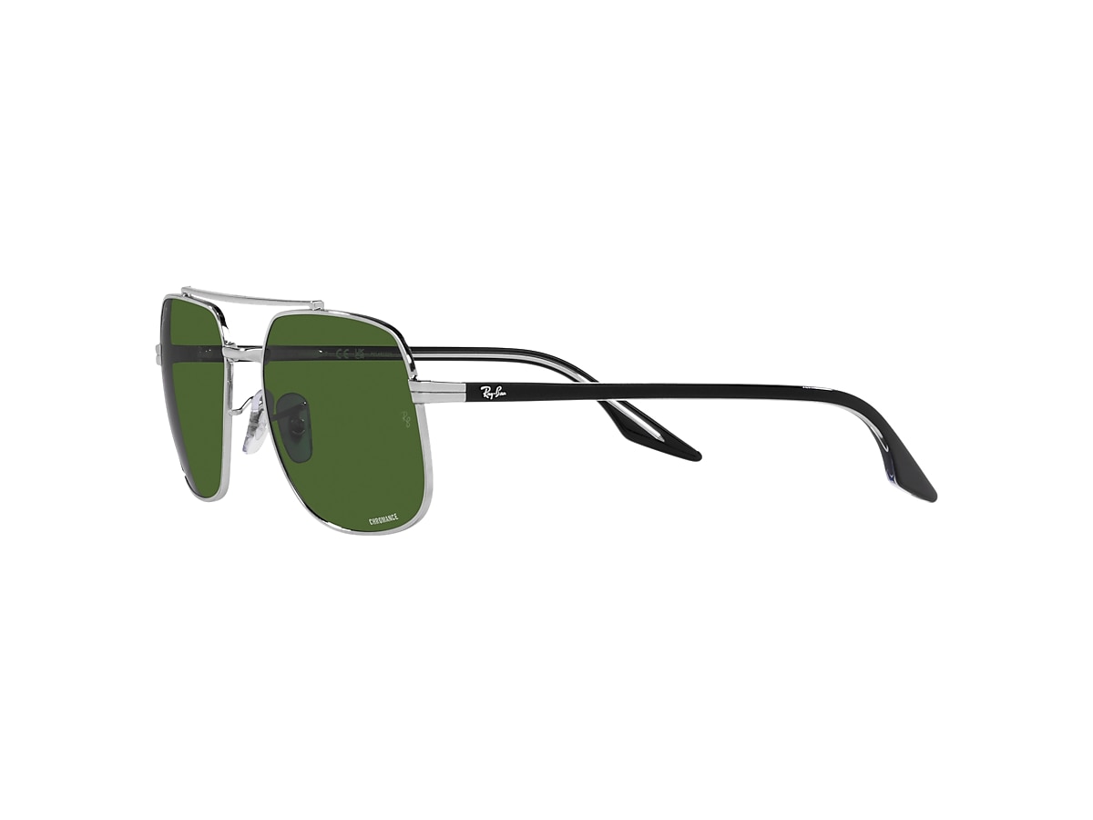 RB3699 Sunglasses in Silver and Dark Green - RB3699 | Ray RB3699 Sunglasses in Silver and Dark Green - RB3699 | Ray
