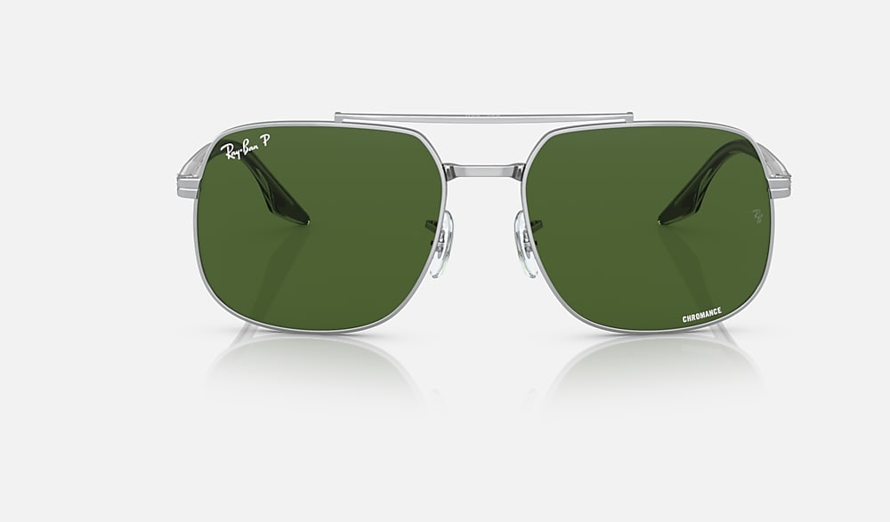 Ray-Ban Rb3699 Sunglasses Black On Transparent Frame Green Lenses Polarized  56-18