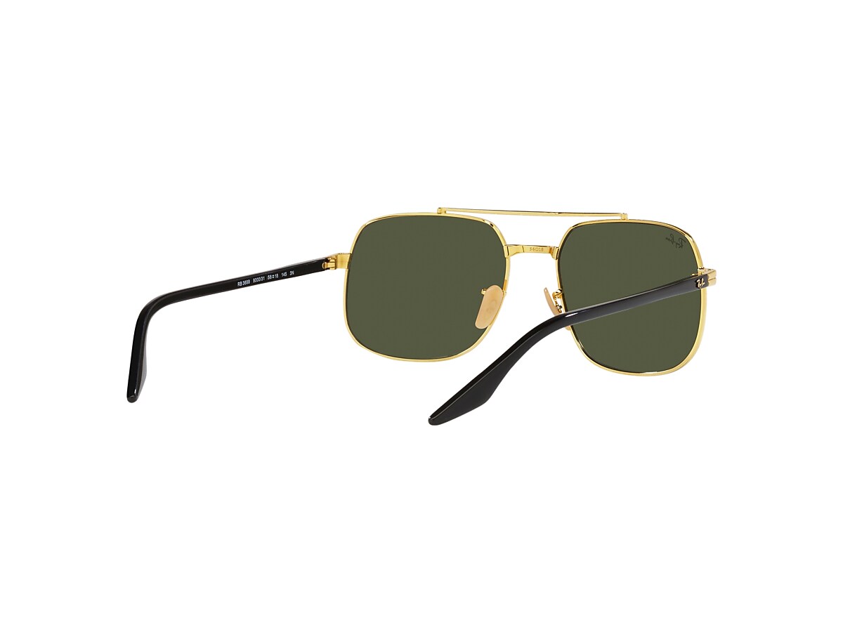 RB3699 Sunglasses in Black On Gold and Green - RB3699 | Ray RB3699 Sunglasses in Black On Gold and Green - RB3699 | Ray