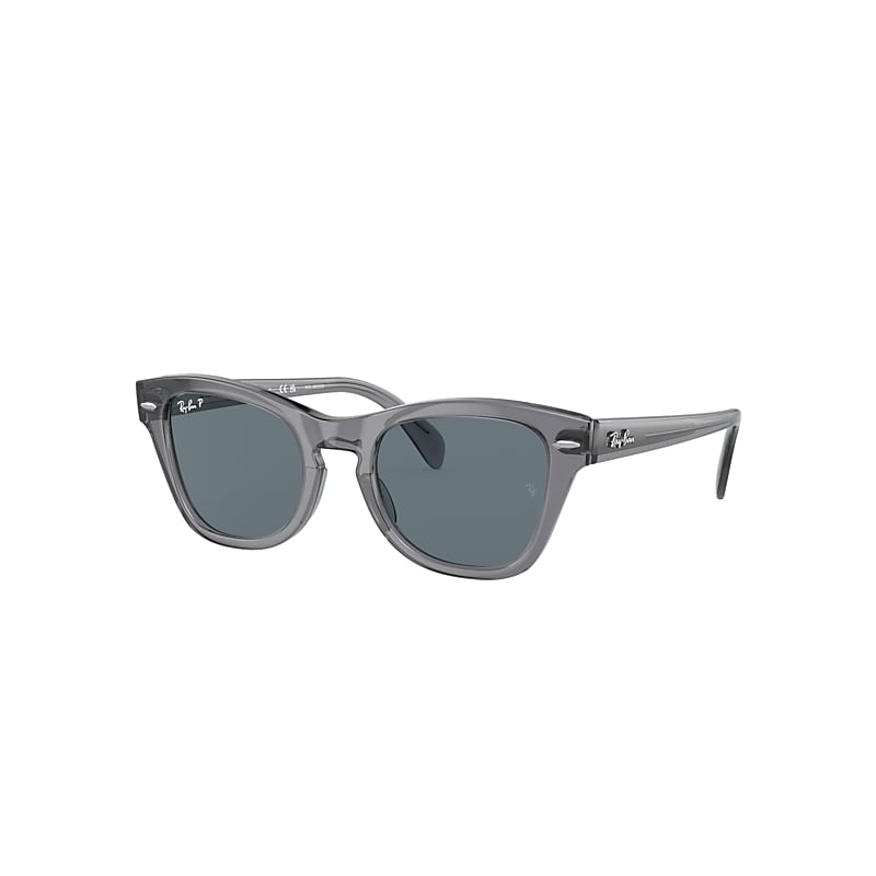 Ray Ban Rb0707s Sonnenbrillen Grau Transparent Fassung Blau Glas Polarisiert 50-21 In Transparent Grey