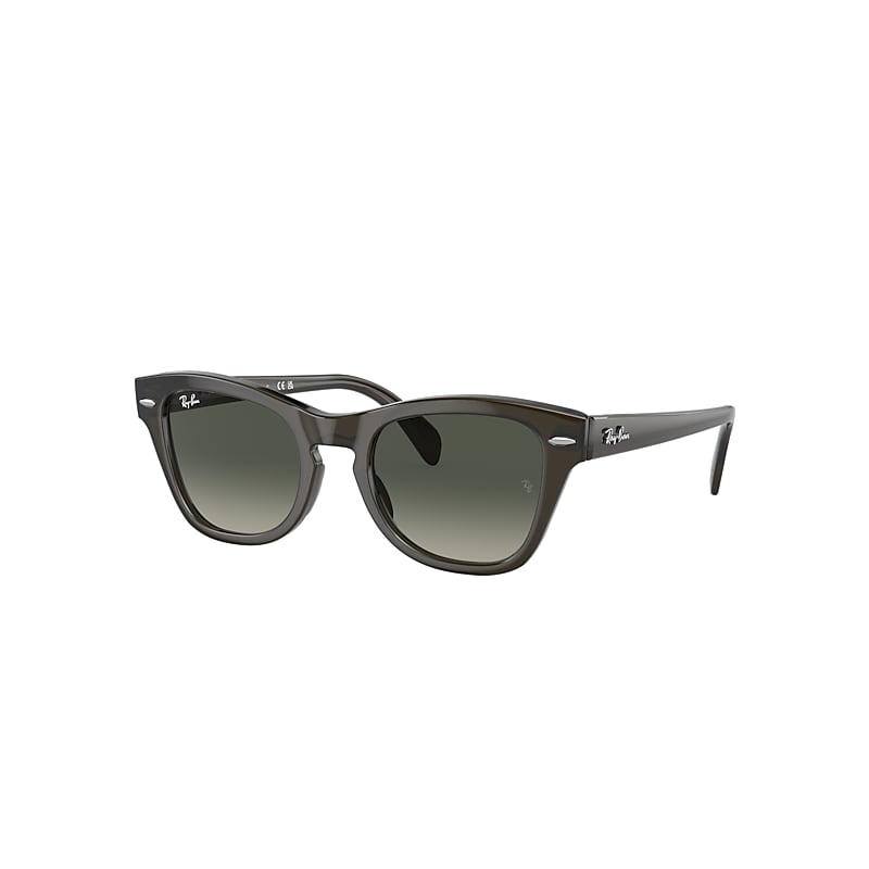 Ray Ban Rb0707s Sunglasses Transparent Olive Green Frame Grey Lenses 53-21