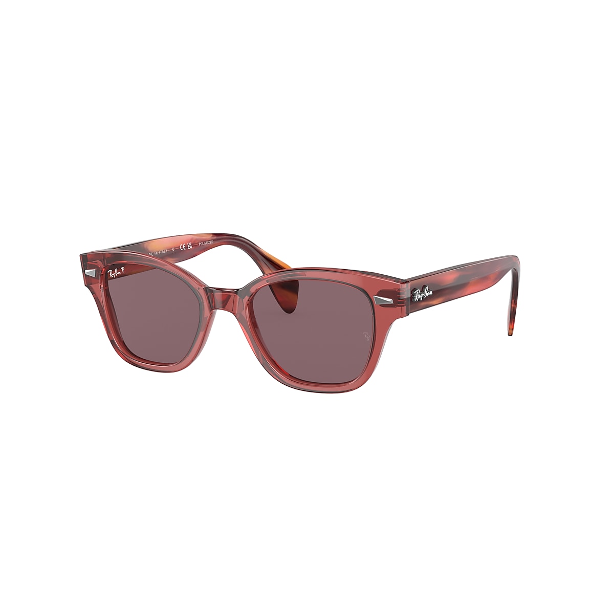 RB0880S Sunglasses in Transparent Pink and Dark Violet - Ray-Ban