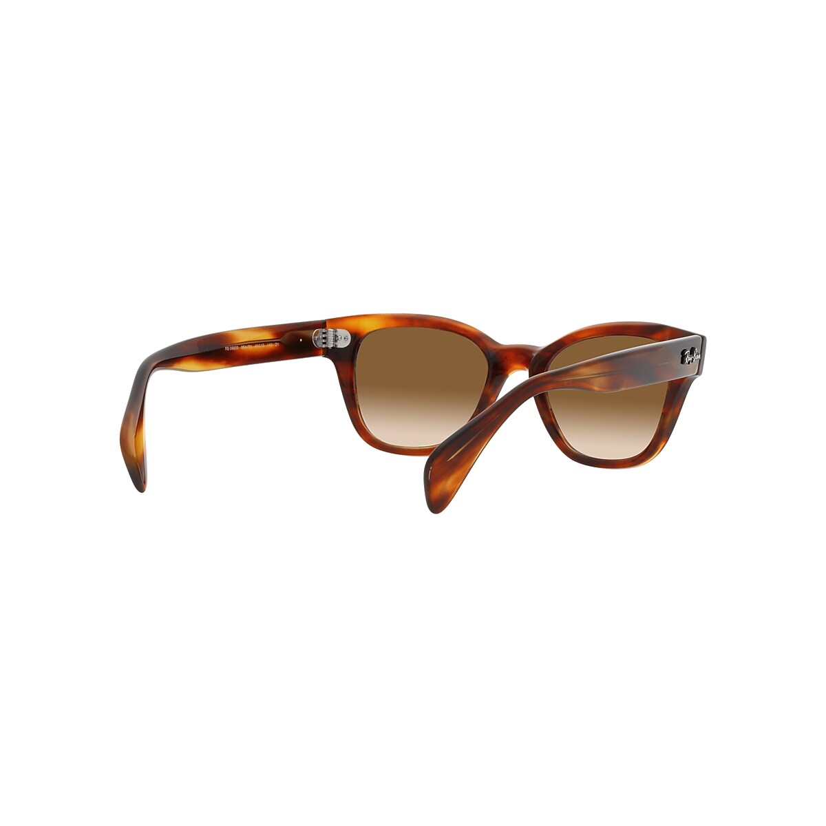 RB0880S Sunglasses in Striped Havana and Brown - RB0880S