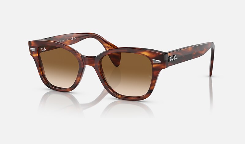 RB0880S Sunglasses in Striped Havana and Brown - RB0880S | Ray-Ban® US