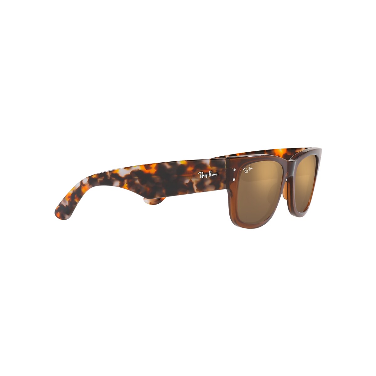 MEGA WAYFARER Sunglasses in Transparent Brown and Gold - RB0840S 