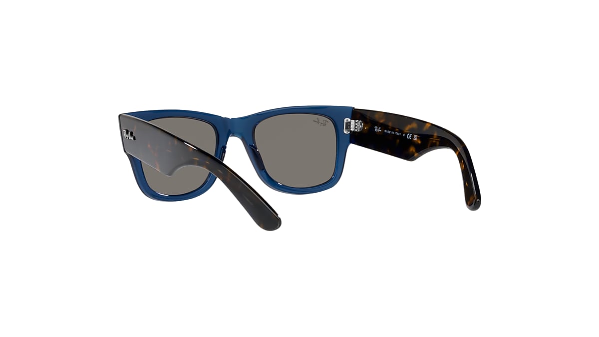 MEGA WAYFARER Sunglasses in Transparent Dark Blue and Blue 