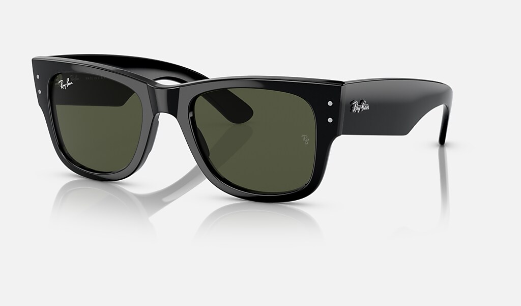 Mega Wayfarer Sunglasses in Preto and Verde | Ray-Ban®