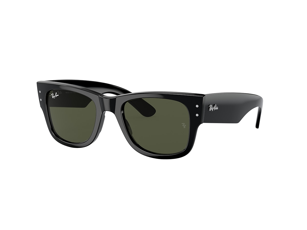 Les lunettes de soleil MEGA WAYFARER en Noir et Vert RB0840S