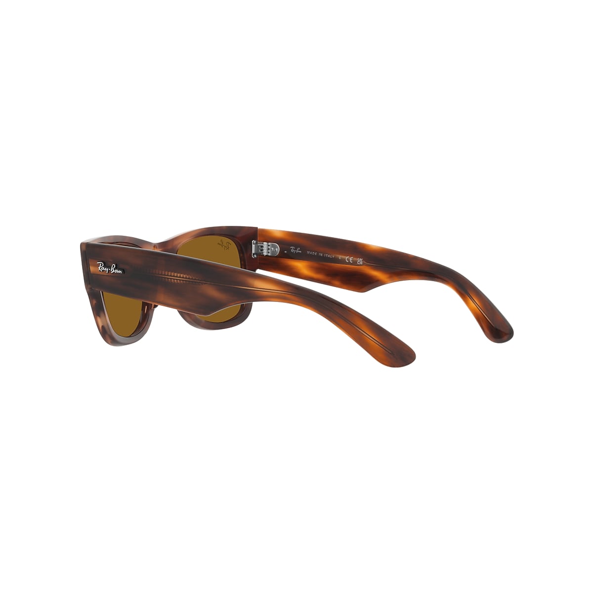 MEGA WAYFARER Sunglasses in Striped Havana and Brown - RB0840S