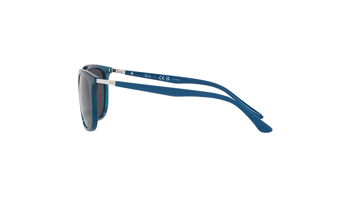 RB4386 Sunglasses in Transparent Turquoise and Dark Grey - RB4386