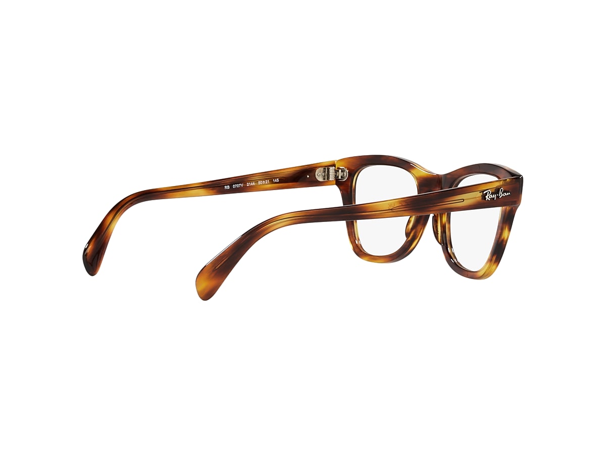 RB0707 OPTICS Eyeglasses with Striped Havana Frame