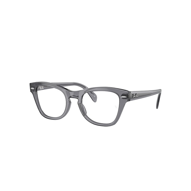 Ray-Ban Rb0707 Optics Eyeglasses Transparent Grey Frame Clear Lenses Polarized 48-21