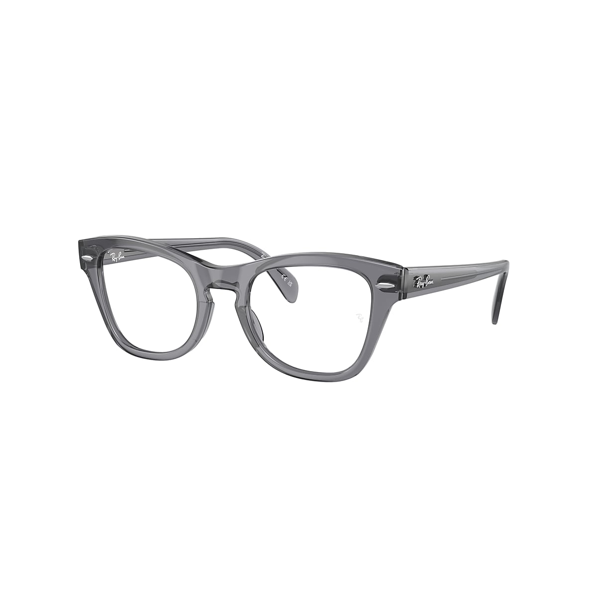 RB0707 OPTICS Eyeglasses with Transparent Grey Frame - Ray-Ban