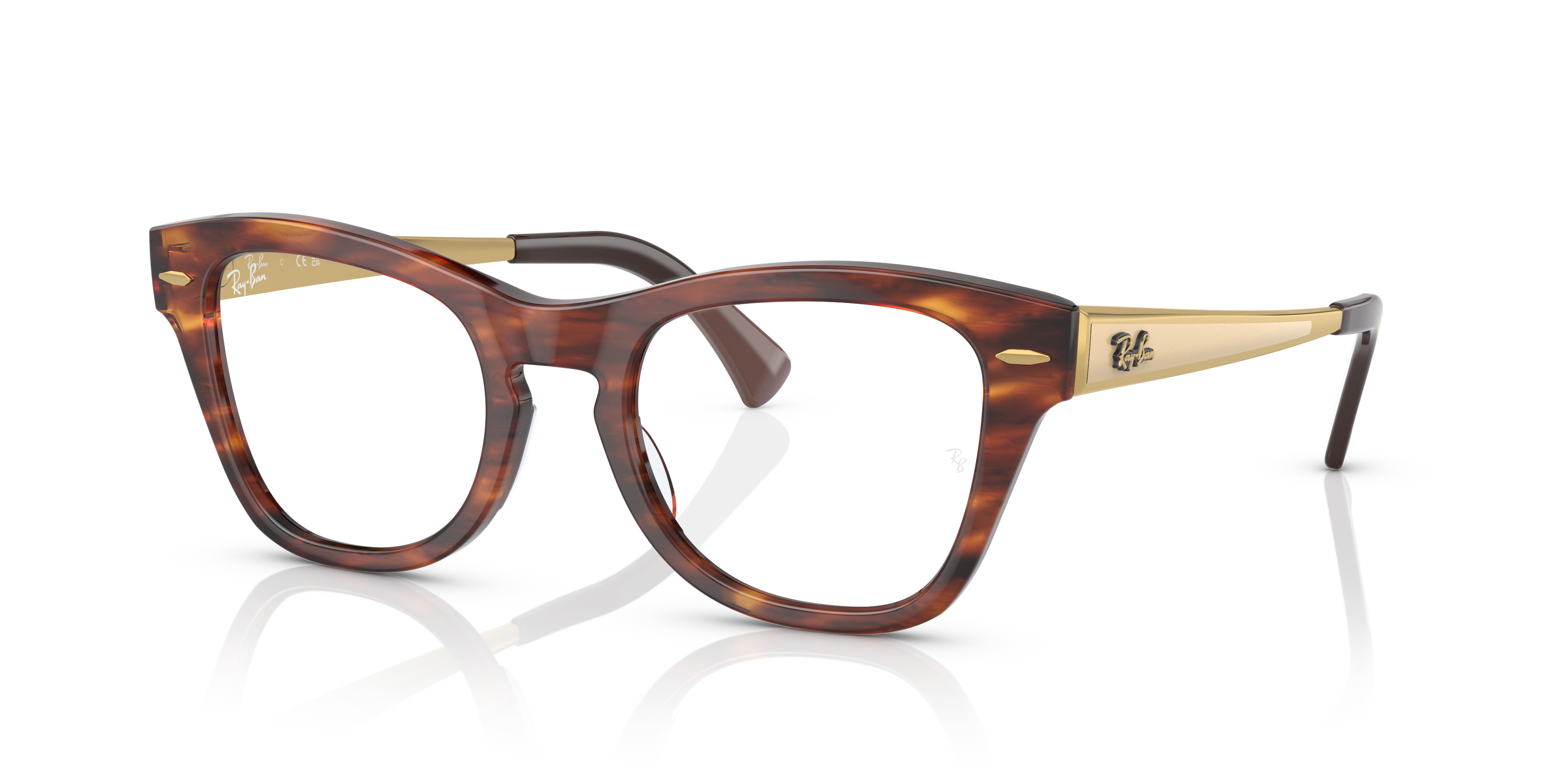 Rb0707vm Optics Eyeglasses with Striped Havana Frame | Ray-Ban®