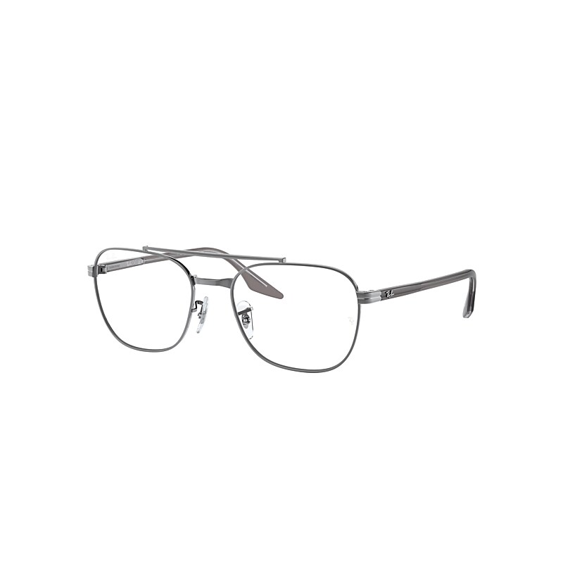 Ray-Ban Rb6485 Optics Eyeglasses Grey On Transparent Frame Clear Lenses Polarized 55-19