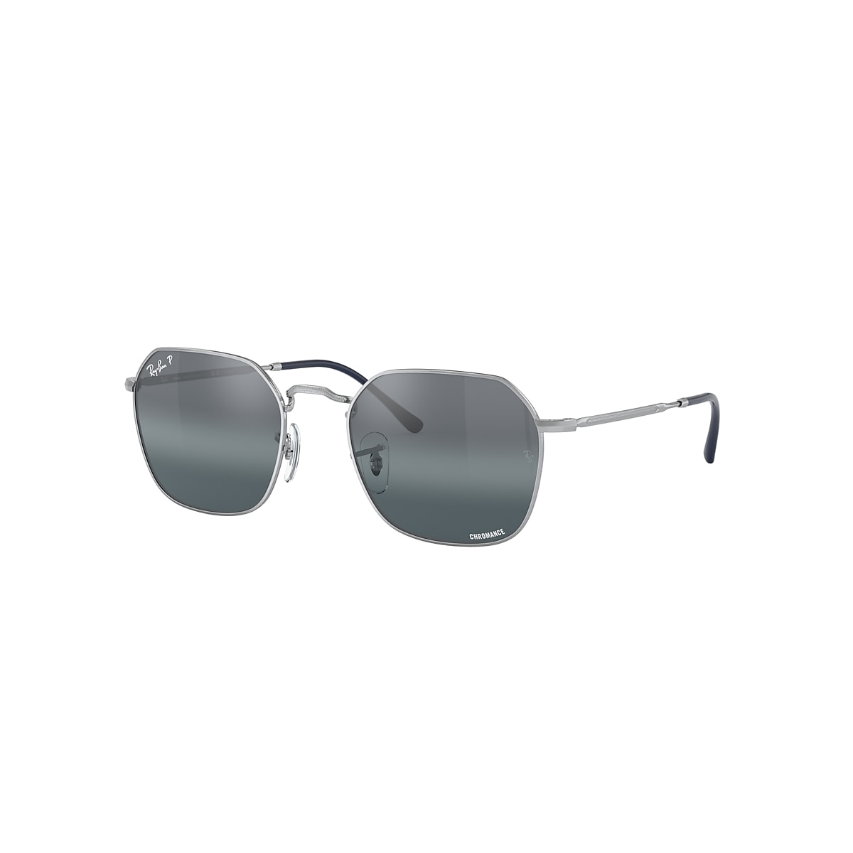 Ray-Ban Jim Sunglasses Silver Frame Silver Lenses Polarized 53-20