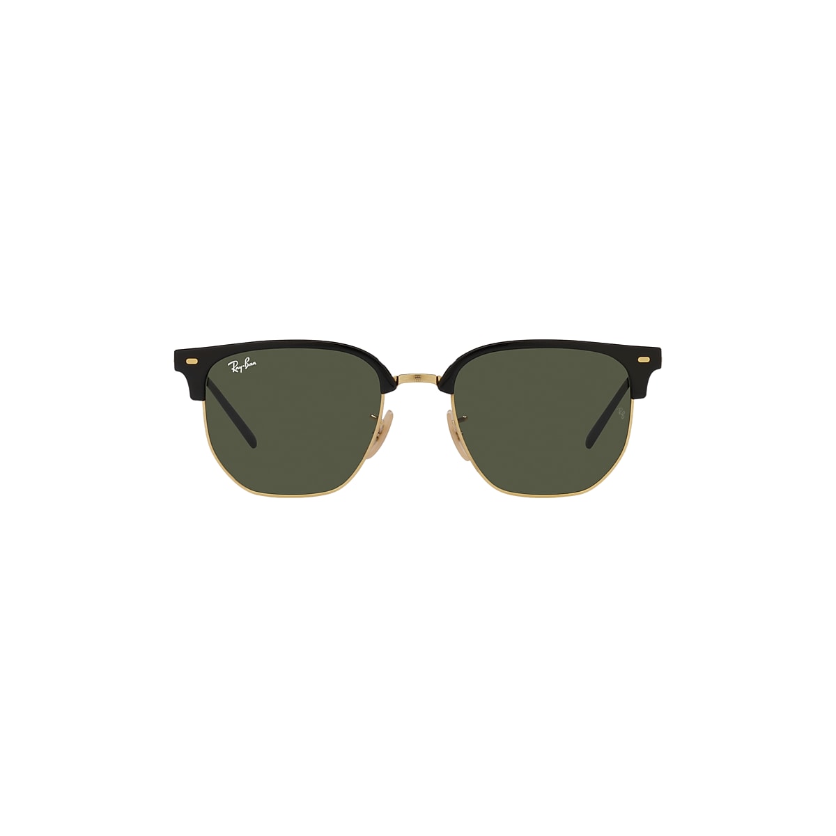 New Clubmaster Sunglasses in Black On Gold and Green Ray-Ban®