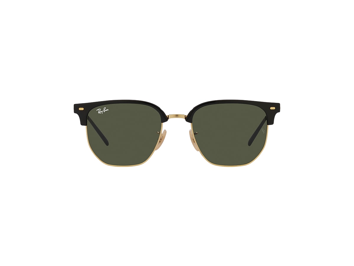 New Clubmaster Sunglasses in Black On Gold Green | Ray-Ban®
