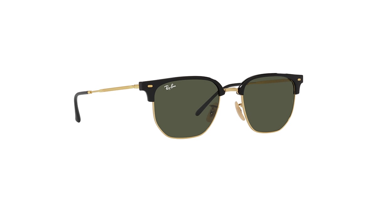 NEW CLUBMASTER Sunglasses in Black On Gold and Green