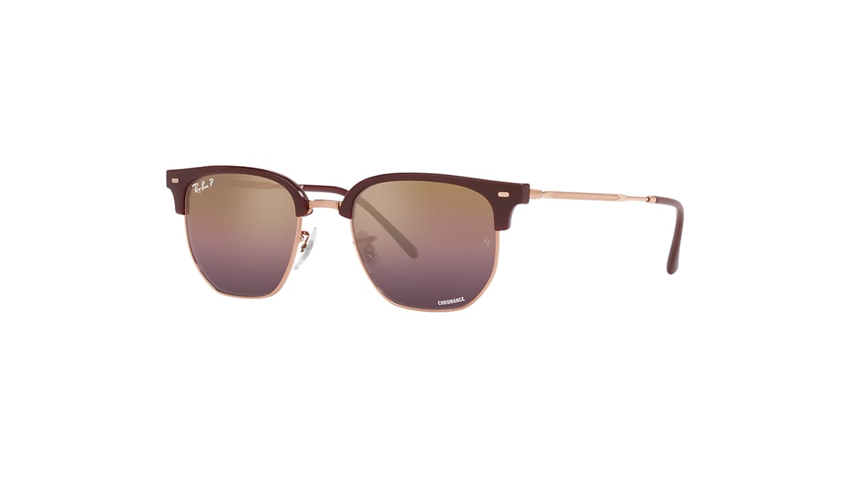 NEW CLUBMASTER Sunglasses in Bordeaux On Rose Gold and Gold NEW CLUBMASTER Sunglasses in Bordeaux On Rose Gold and Gold