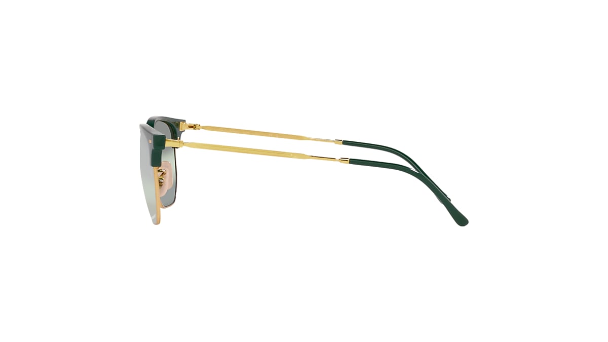 NEW CLUBMASTER Sunglasses in Green On Gold and Silver/Green