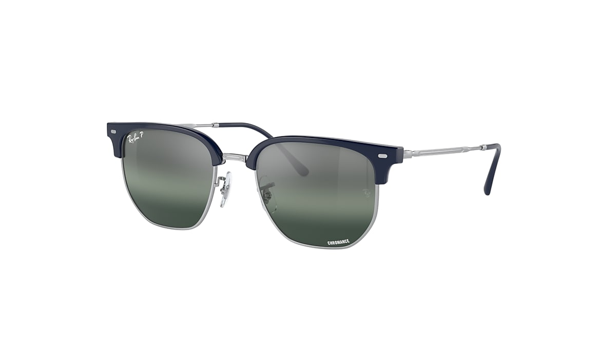 NEW CLUBMASTER Sunglasses in Blue On Silver and Silver Blue