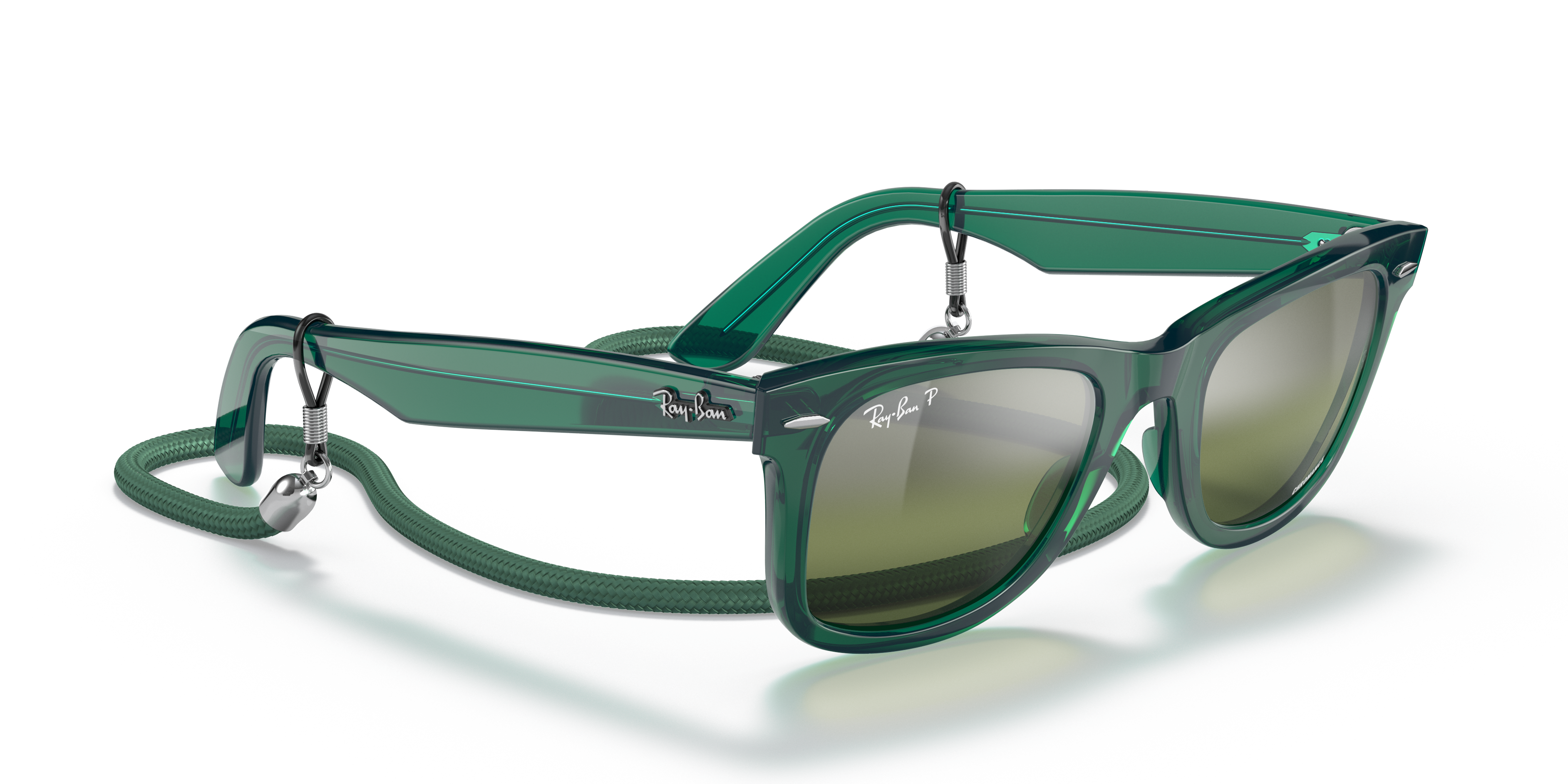 Original Wayfarer Colorblock Sunglasses in Transparent Green and 