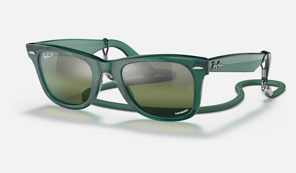 Original Wayfarer Colorblock Sunglasses in Transparent Green and  Silver/Green | Ray-Ban®