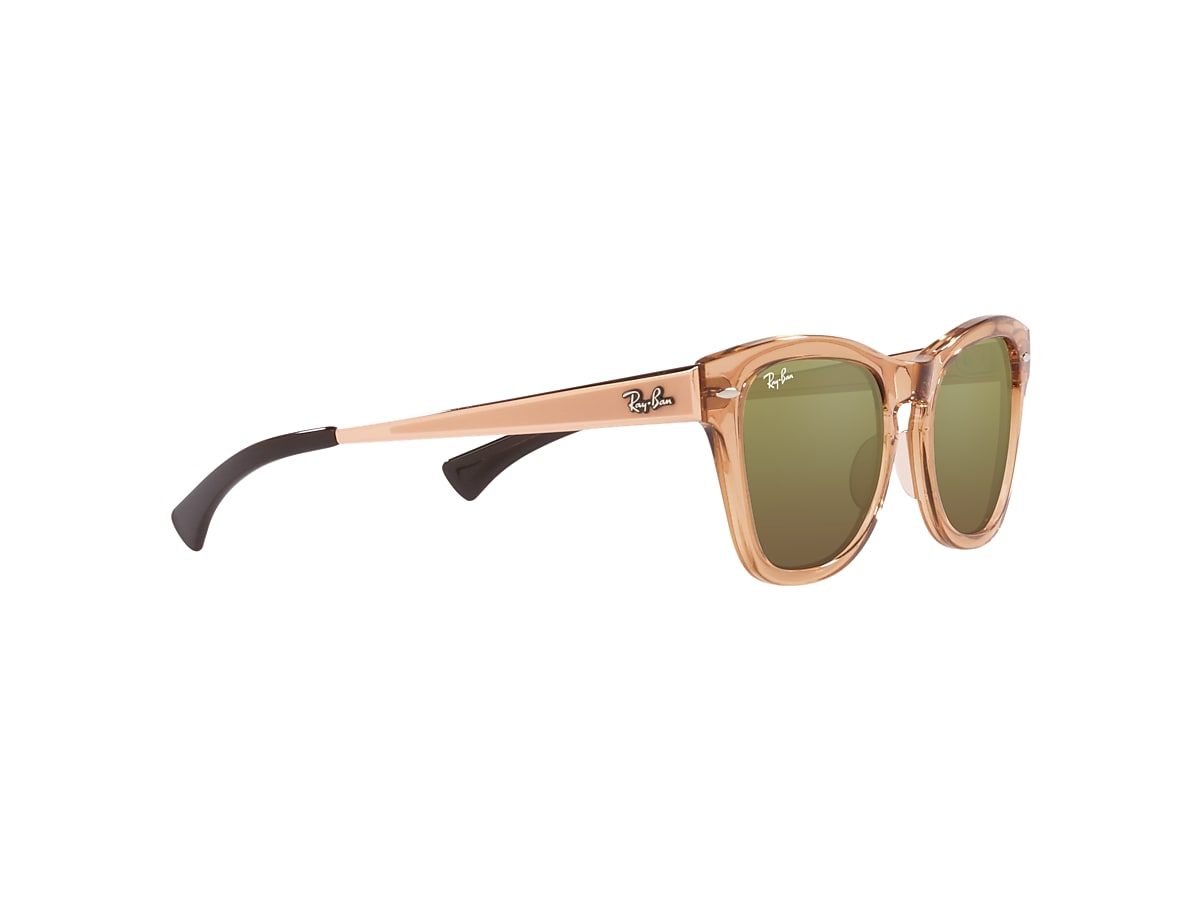 RB0707SM Sunglasses in Transparent Brown and Gold