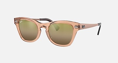 RB0707SM Sunglasses in Transparent Brown and Gold - RB0707SM | Ray