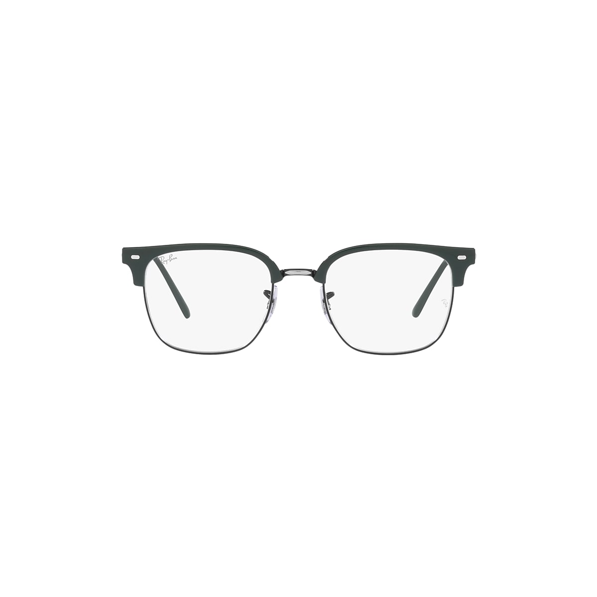 NEW CLUBMASTER OPTICS Eyeglasses with Green On Black Frame