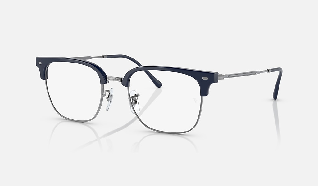 New Clubmaster Optics Eyeglasses with Blue On Gunmetal Frame | Ray-Ban®