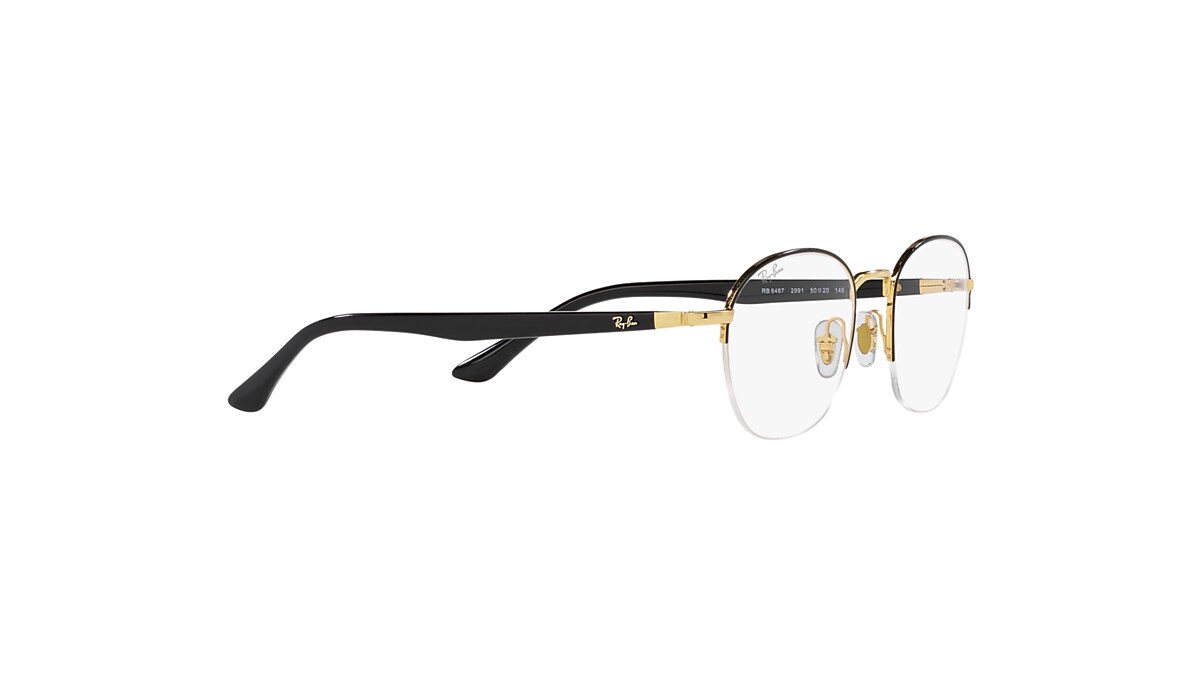 RB6487 OPTICS Eyeglasses with Black On Gold Frame - RB6487