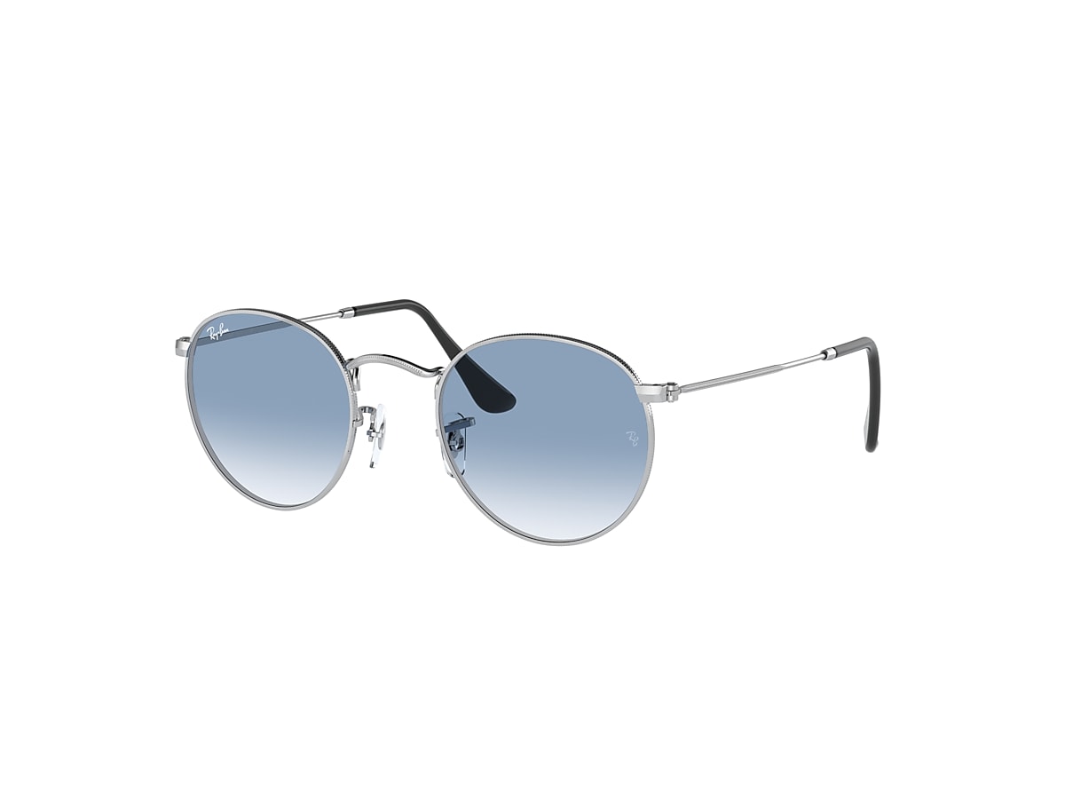 ROUND METAL X THE ONES Sunglasses in Silver and Clear Blue 