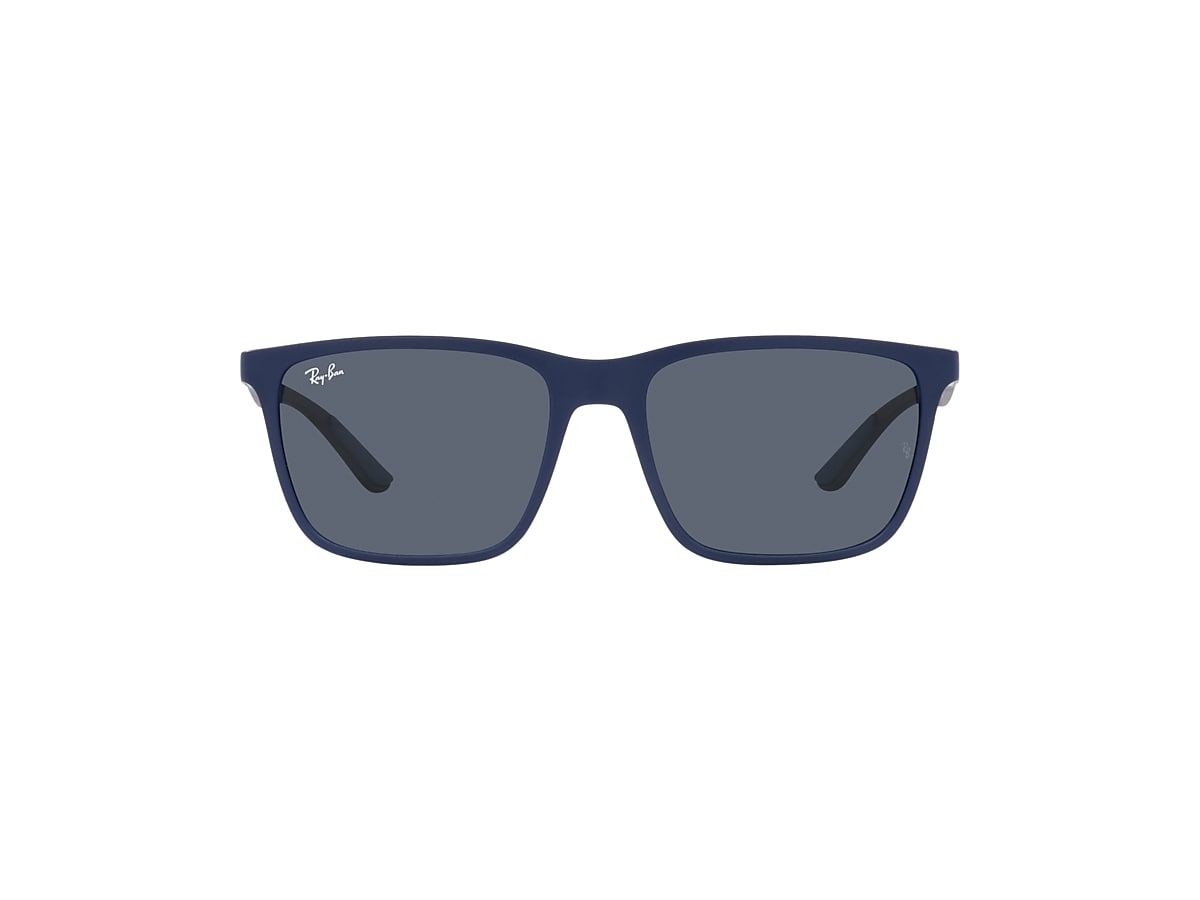 Ray-Ban Rb4385 Sunglasses Blue Frame Grey Lenses 58-18