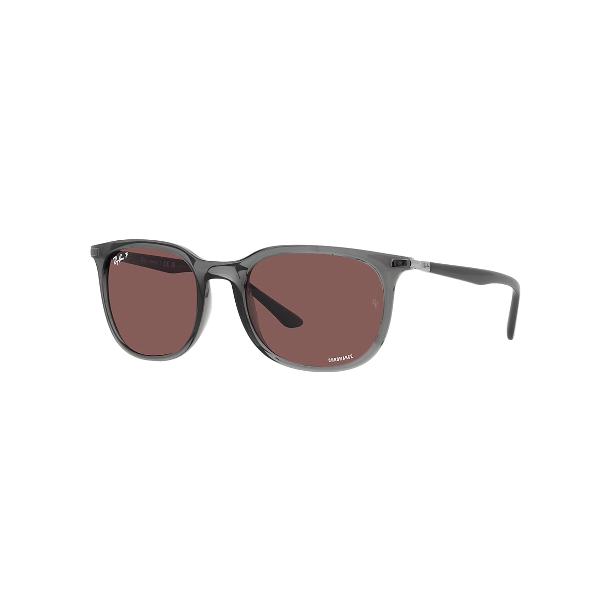 RB4386 Sunglasses in Transparent Grey and Dark Violet - RB4386F