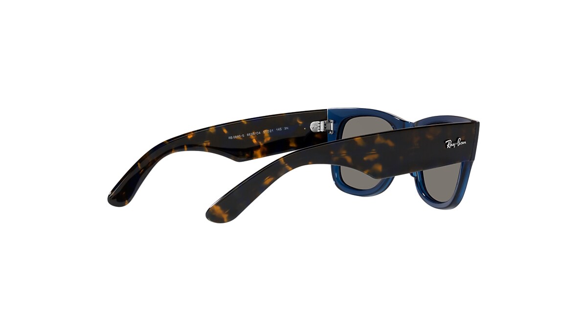 MEGA WAYFARER Sunglasses in Transparent Dark Blue and Blue 