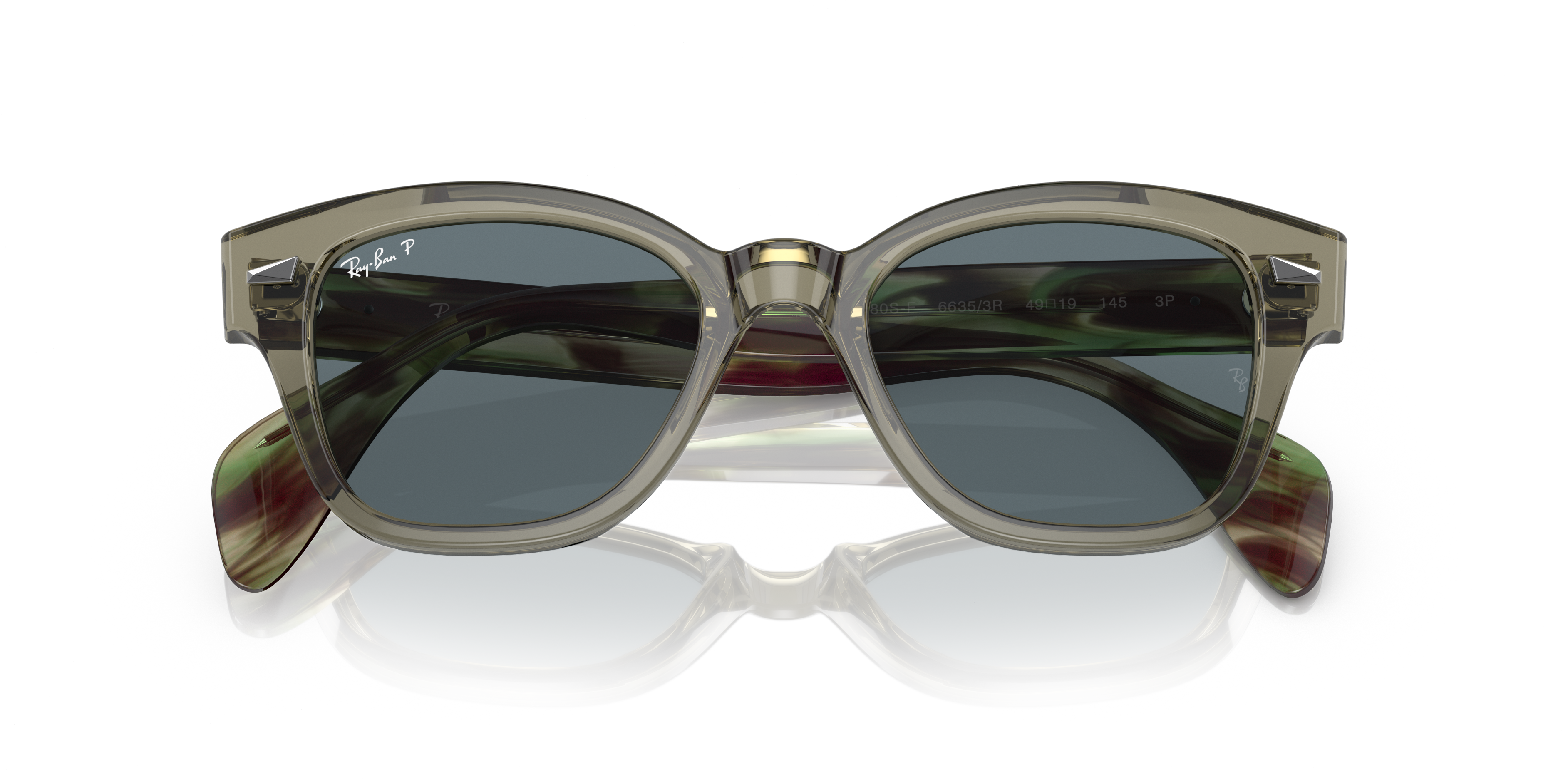 Rb0880s Sunglasses in Transparent Green and Dark Blue | Ray-Ban®
