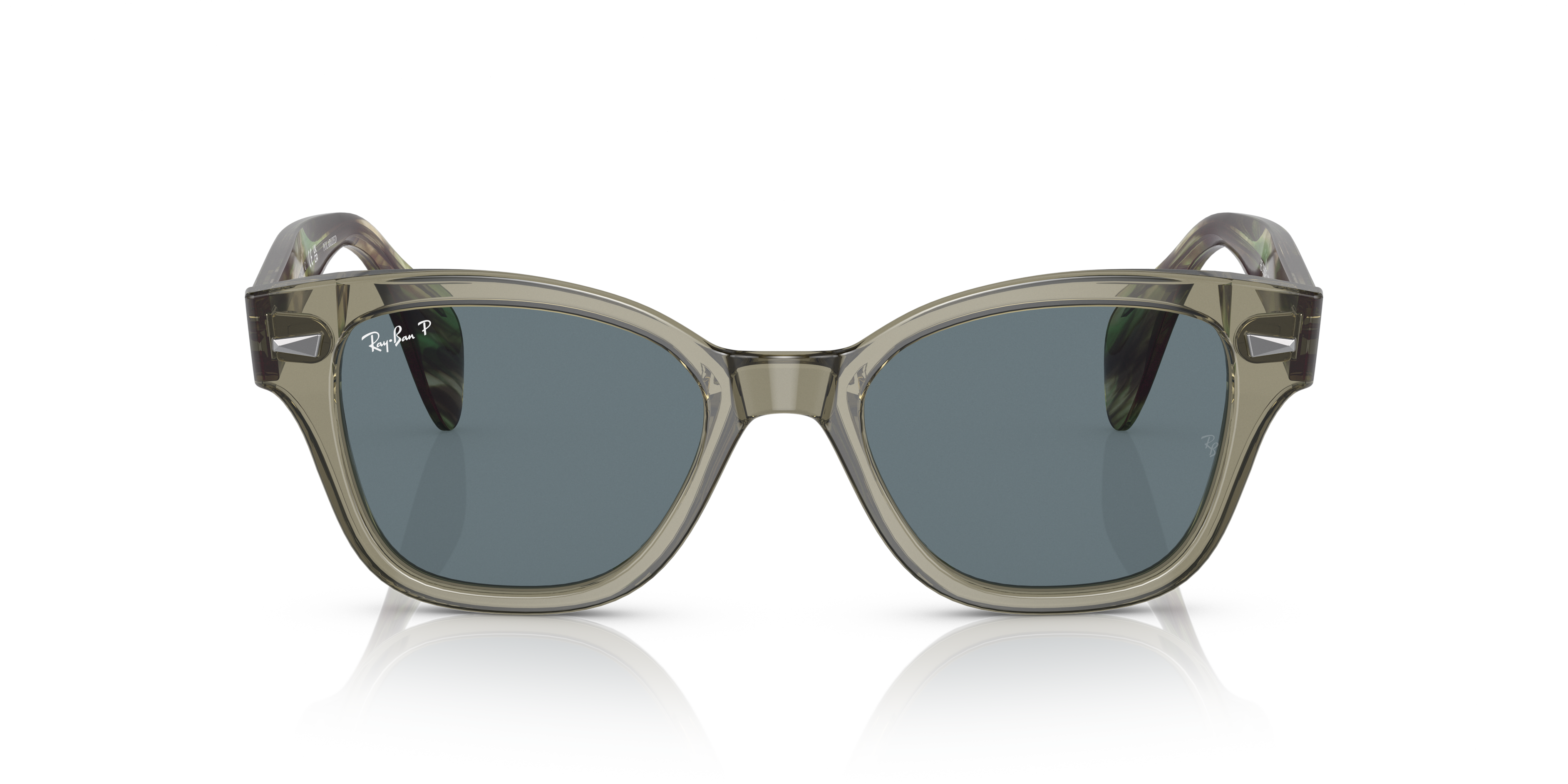 Rb0880s Sunglasses in Transparent Green and Dark Blue | Ray-Ban®
