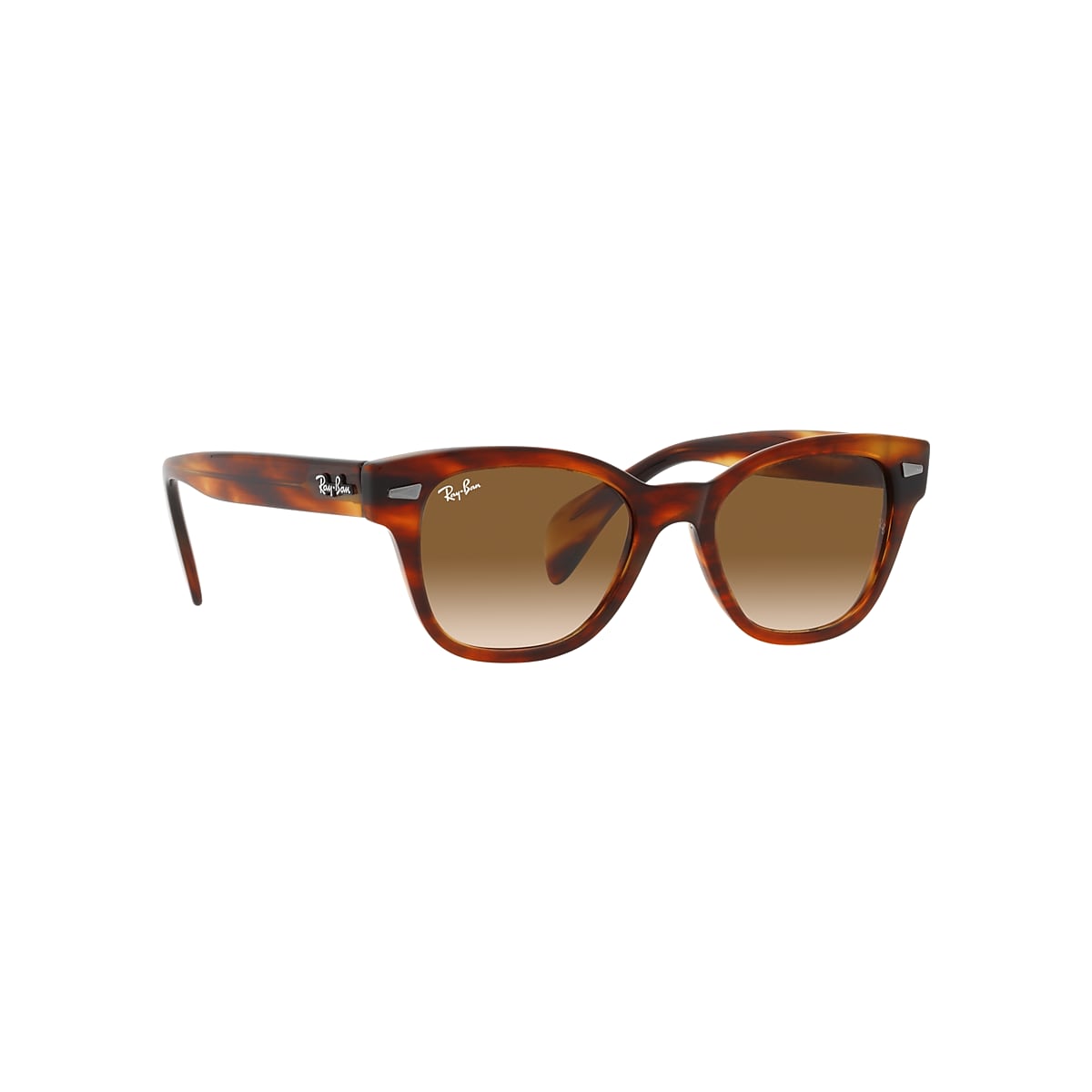 RB0880S Sunglasses in Striped Havana and Brown - RB0880SF | Ray