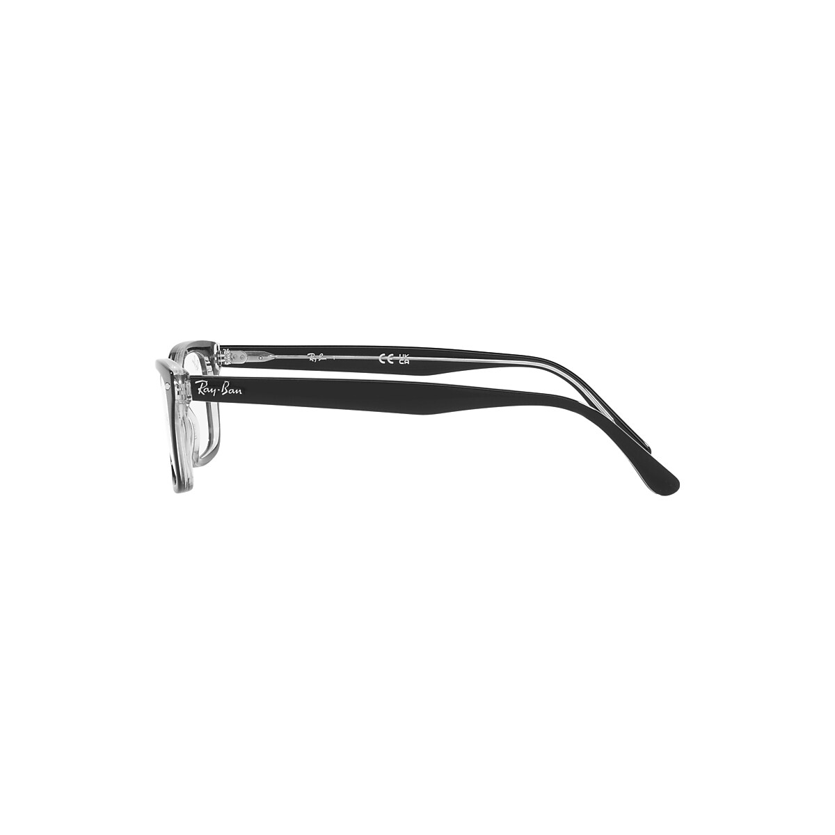 RB5428 OPTICS Eyeglasses with Black On Transparent Frame