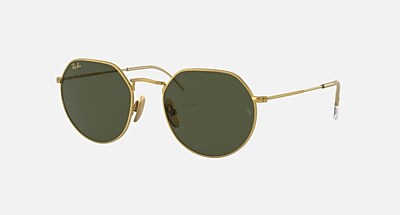 JACK TITANIUM Sunglasses in Gold and Brown Polarized - RB8165