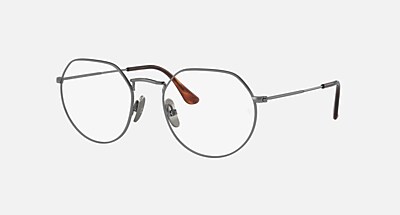 JACK TITANIUM OPTICS Eyeglasses with Gunmetal and Clear (51-20