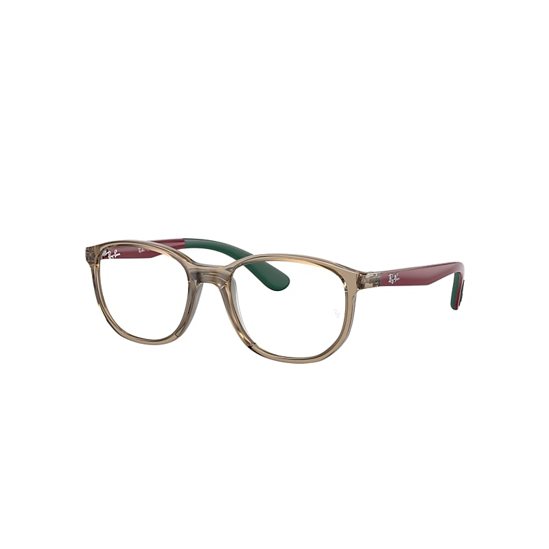 Ray-Ban Junior Rb1619 Optics Kids Eyeglasses Red On Green Frame Clear Lenses Polarized 47-16