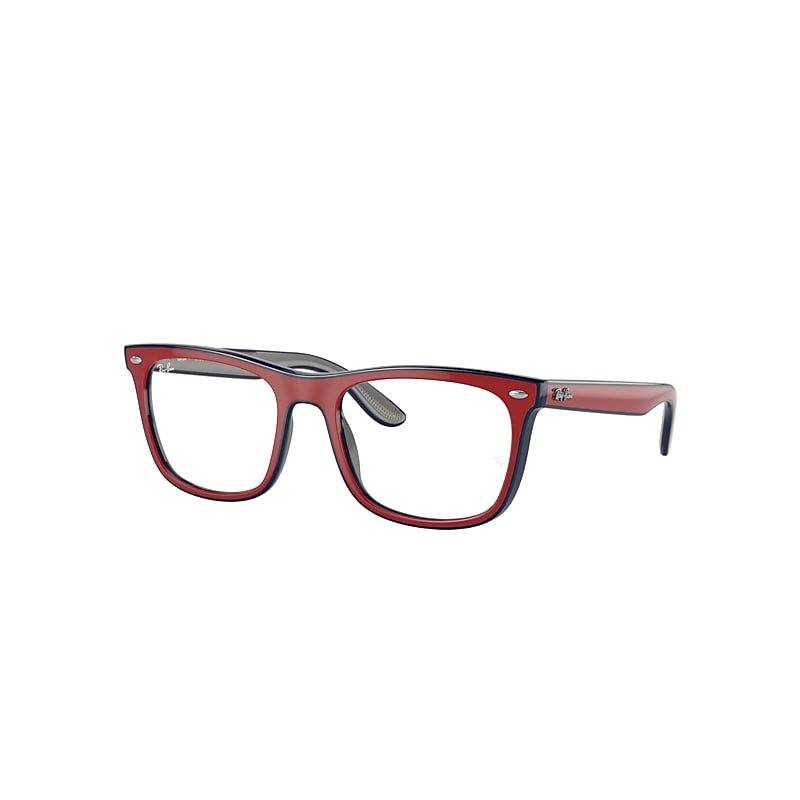 Ray Ban Rb7209 Optics  Red Blue Grey Fassung Klar Glas Polarisiert 53-20