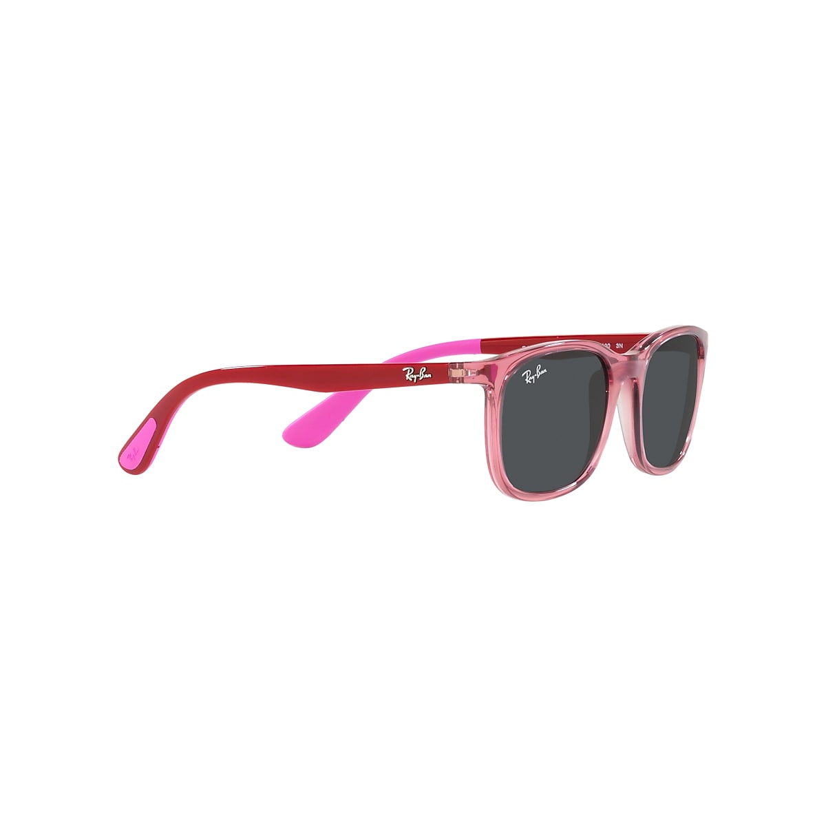 RB9076S KIDS Sunglasses in Transparent Pink and Dark Grey