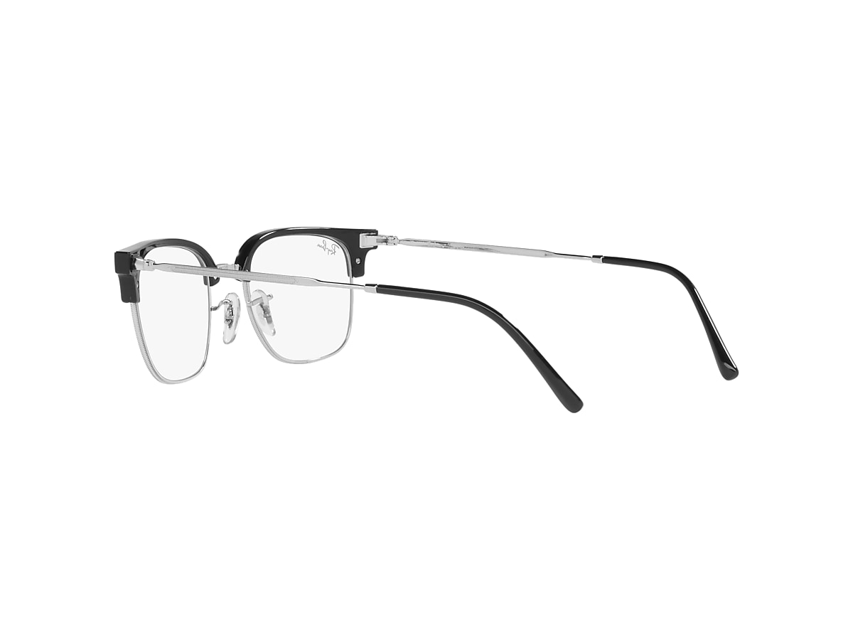 NEW CLUBMASTER OPTICS Eyeglasses with Black On Silver Frame