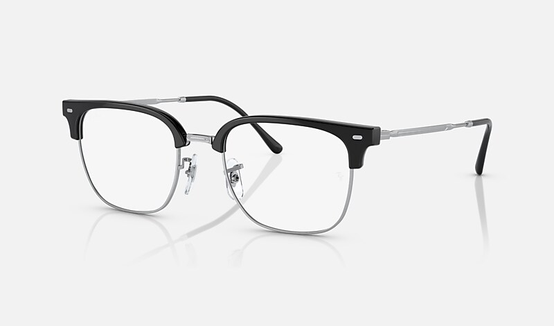 NEW CLUBMASTER OPTICS Eyeglasses with Black On Silver Frame