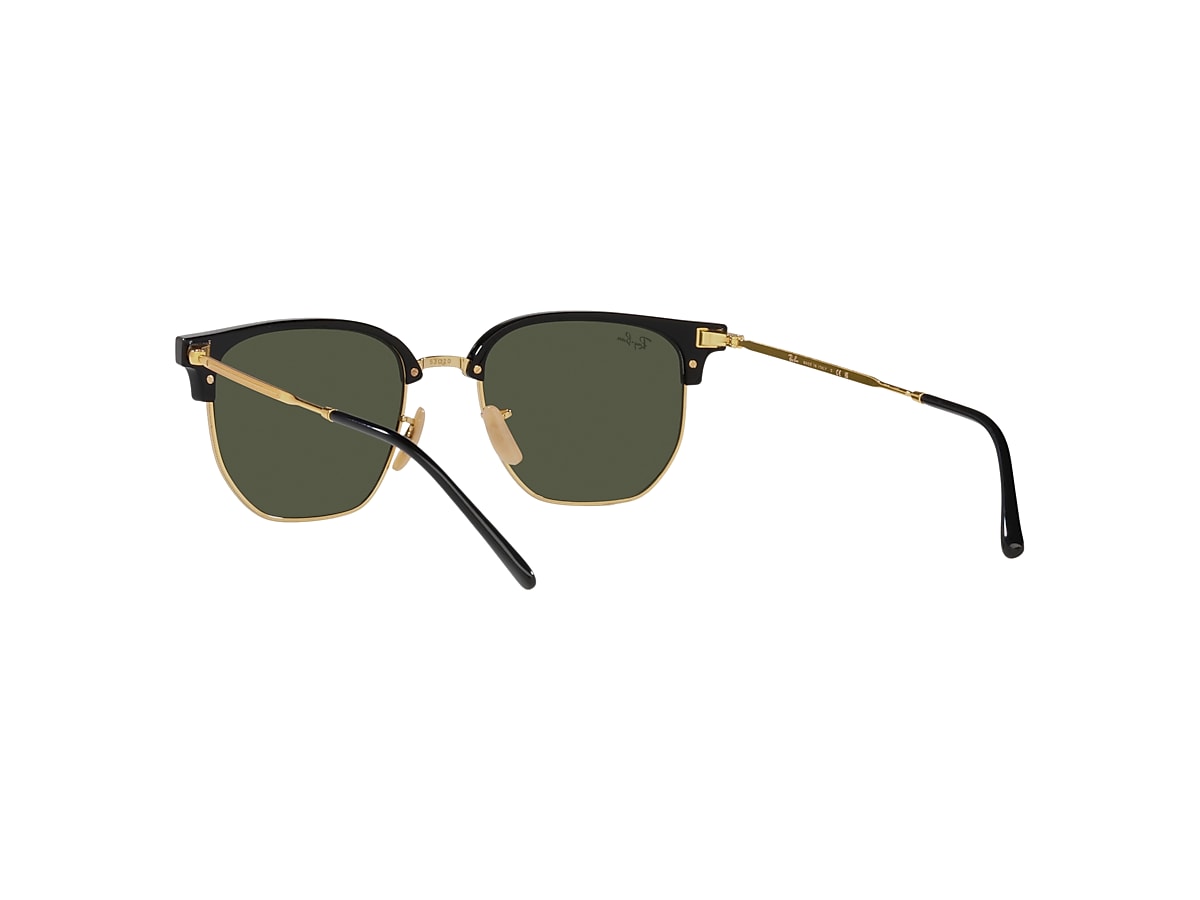 NEW CLUBMASTER Sunglasses in Black On Gold and Green NEW CLUBMASTER Sunglasses in Black On Gold and Green